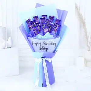 Azure Symphony Bouquet & Bento Cake